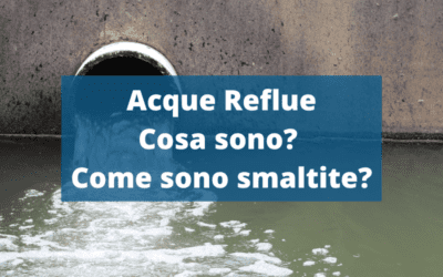 Acque Reflue: Cosa sono? Come sono smaltite?