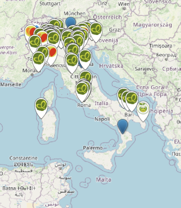 Mappa rivenditori Eivavie